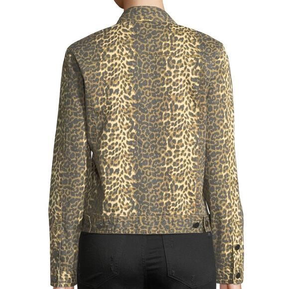 ATM Anthony Thomas Melillo Leopard Print Denim Jacket Small - Picture 3 of 13